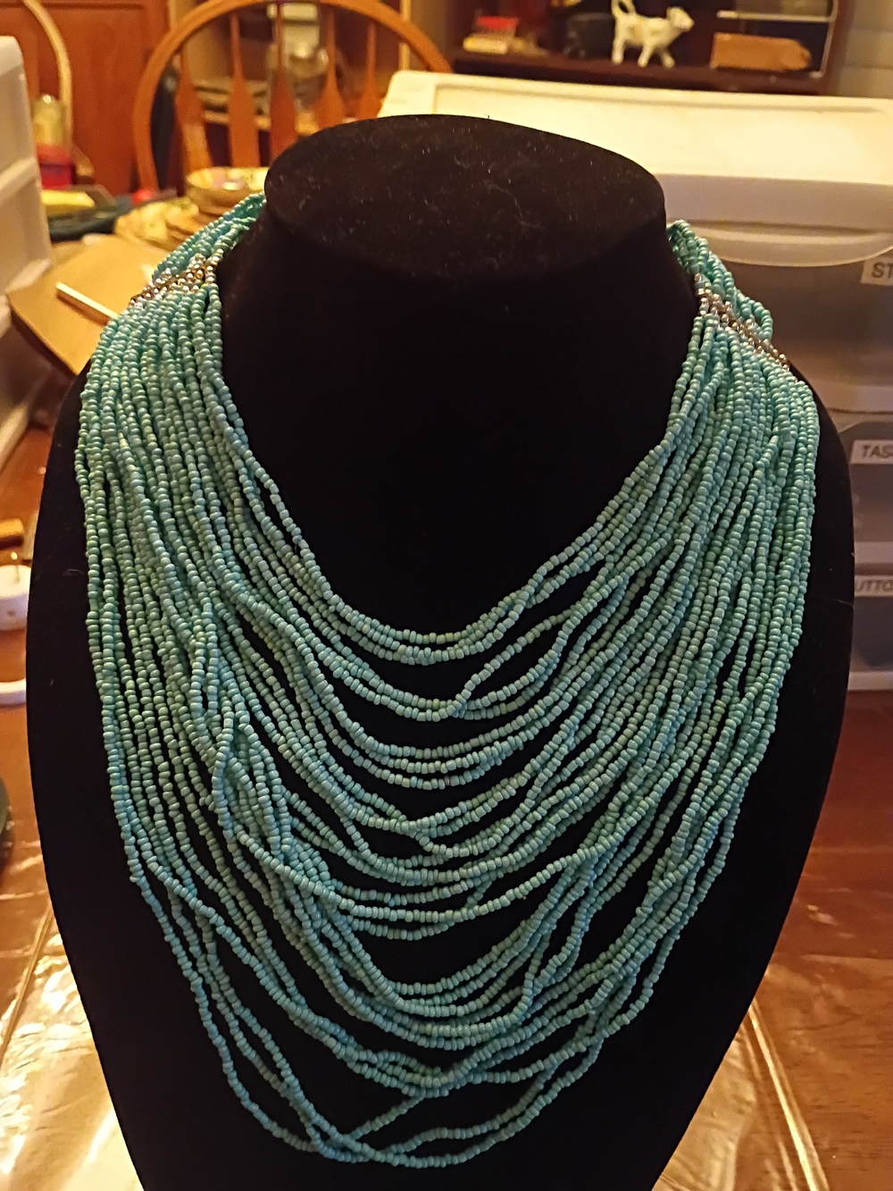Native American Multi-Strand Turquoise Bead Necklace - Women's Statement Jewelry